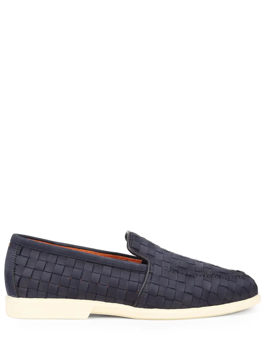 Лоферы из нубука Santoni