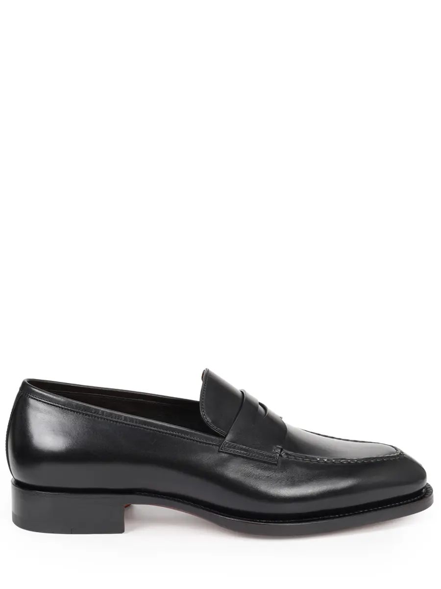 Лоферы кожаные Santoni