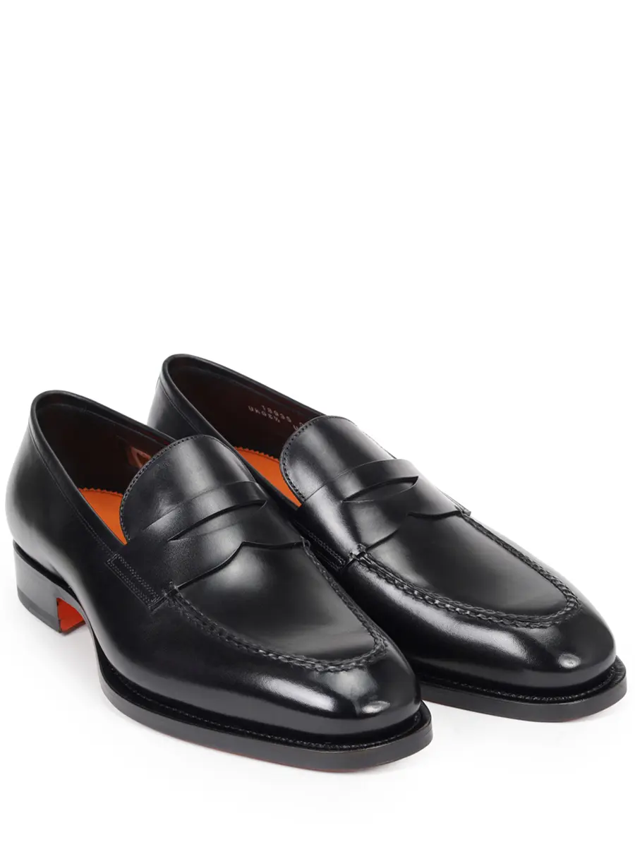 фото Лоферы кожаные santoni