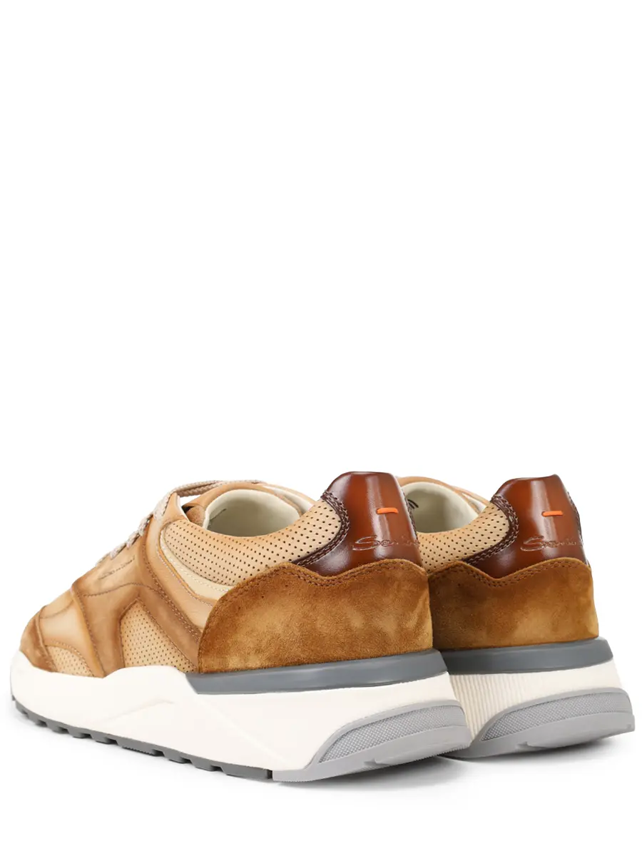 Кроссовки замшевые SANTONI MBIG22112BGRGMEUM23 Коричневый  Фото 4