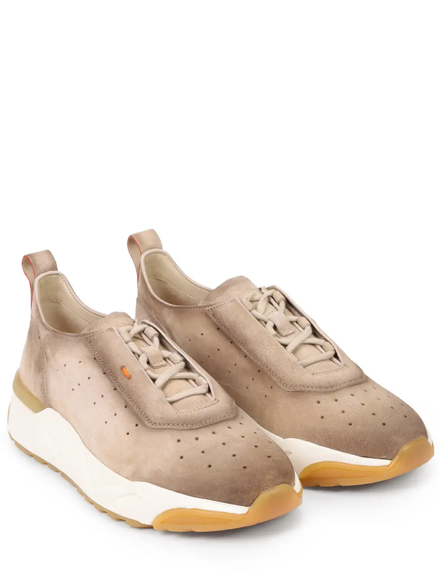 Кроссовки замшевые SANTONI WBIG61292BTOTTNYE40 Светлый Бежевый  Фото 2