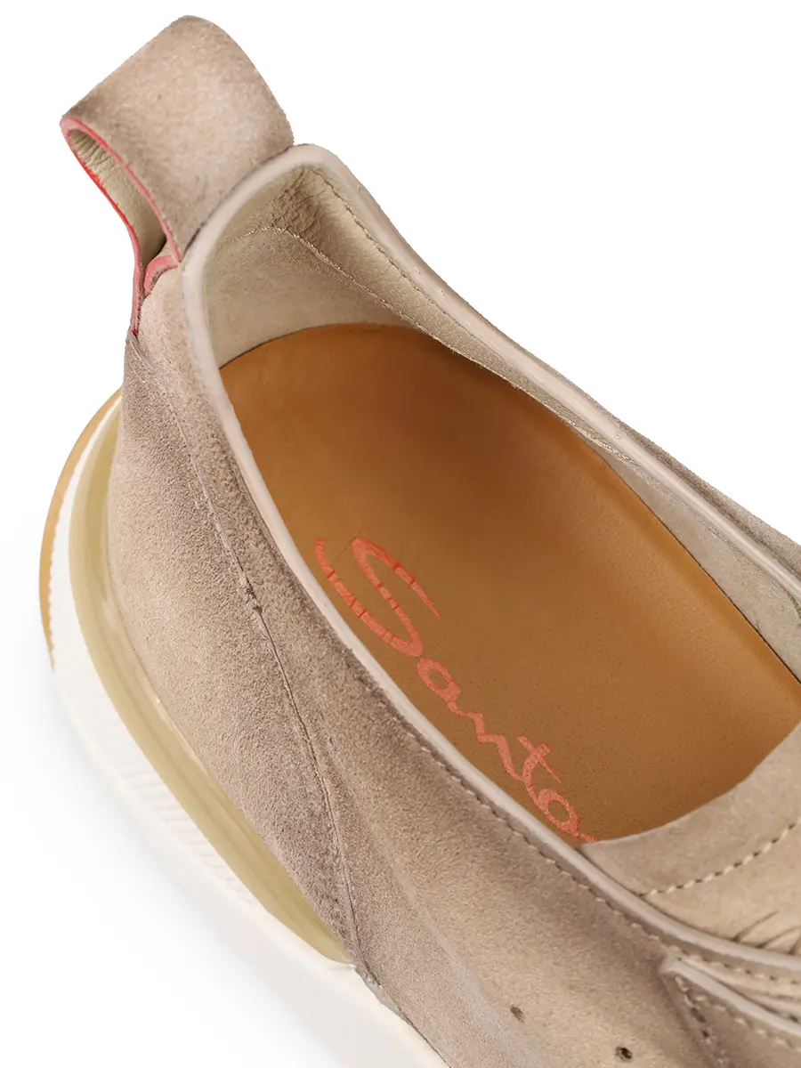 Кроссовки замшевые SANTONI WBIG61292BTOTTNYE40 Светлый Бежевый  Фото 6