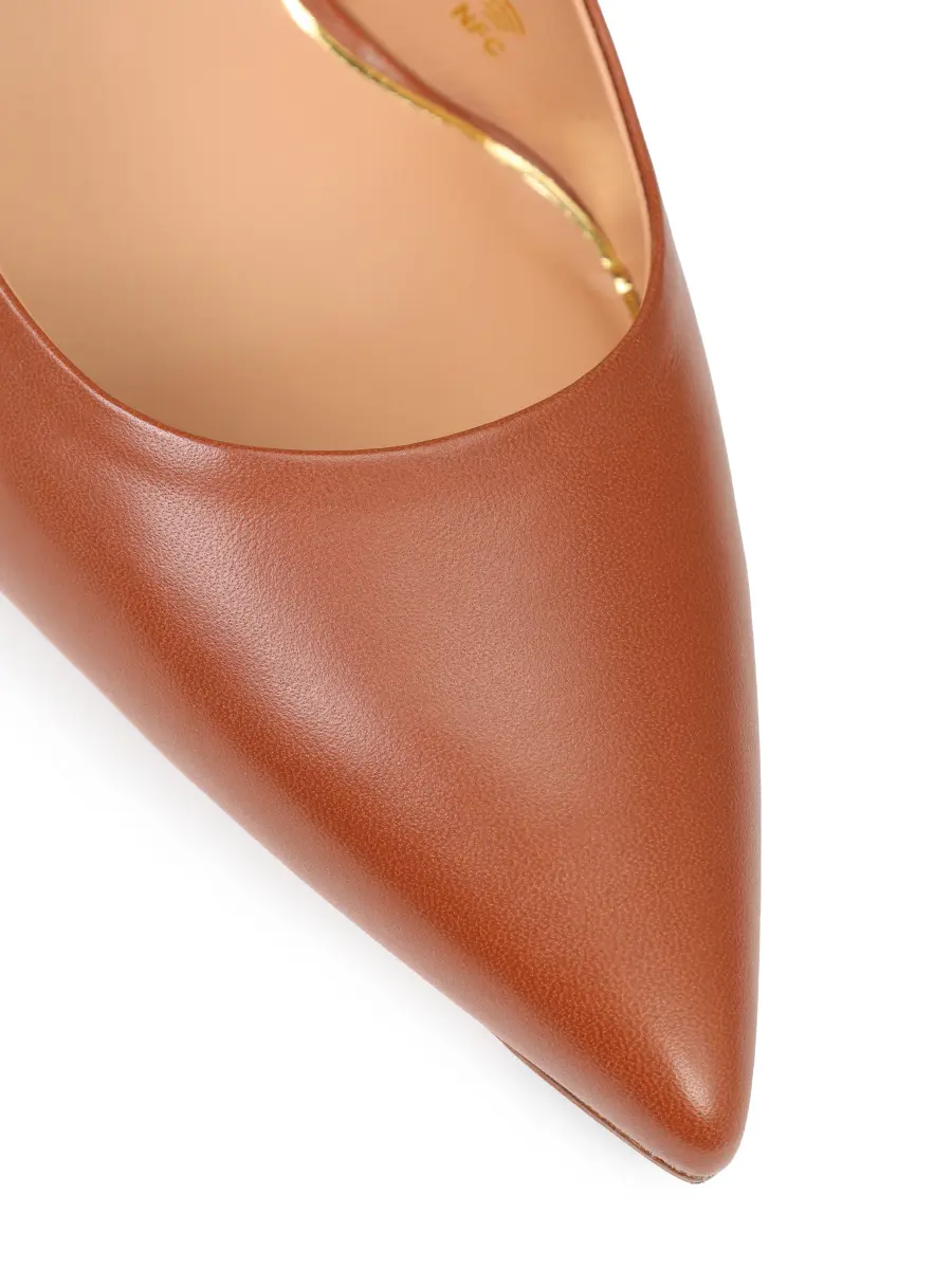 Туфли кожаные SANTONI WDIG71269HI2NSZAC50 Коричневый  Фото 5
