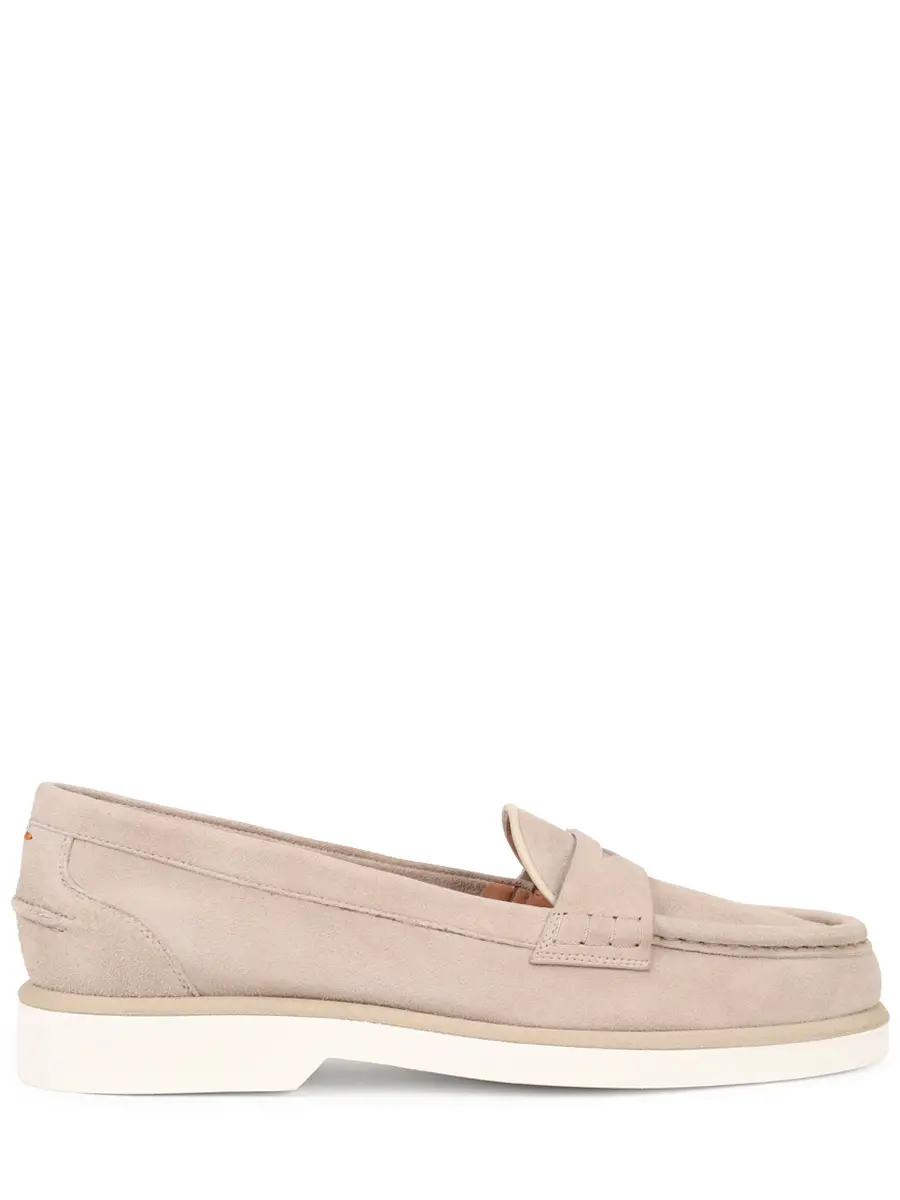 Лоферы замшевые Santoni