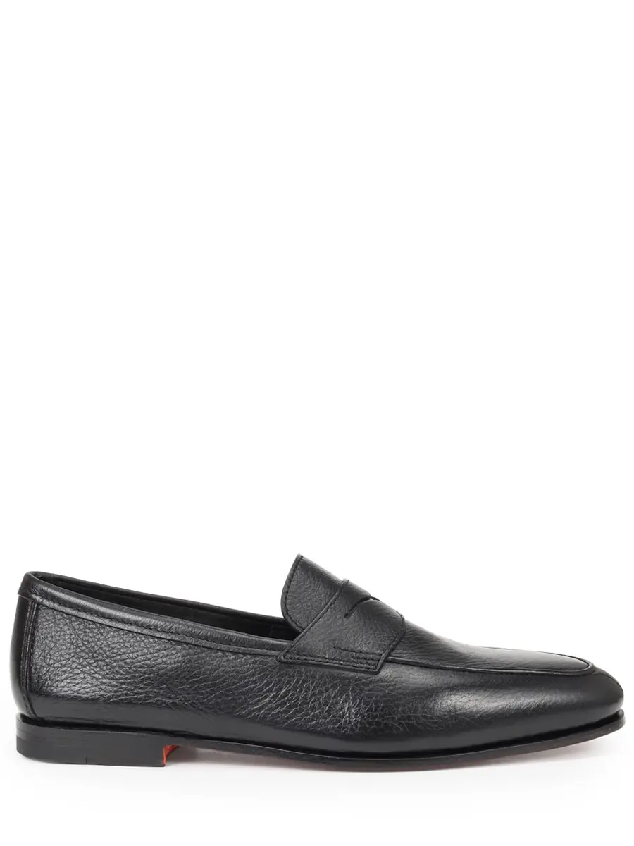 Лоферы кожаные Santoni
