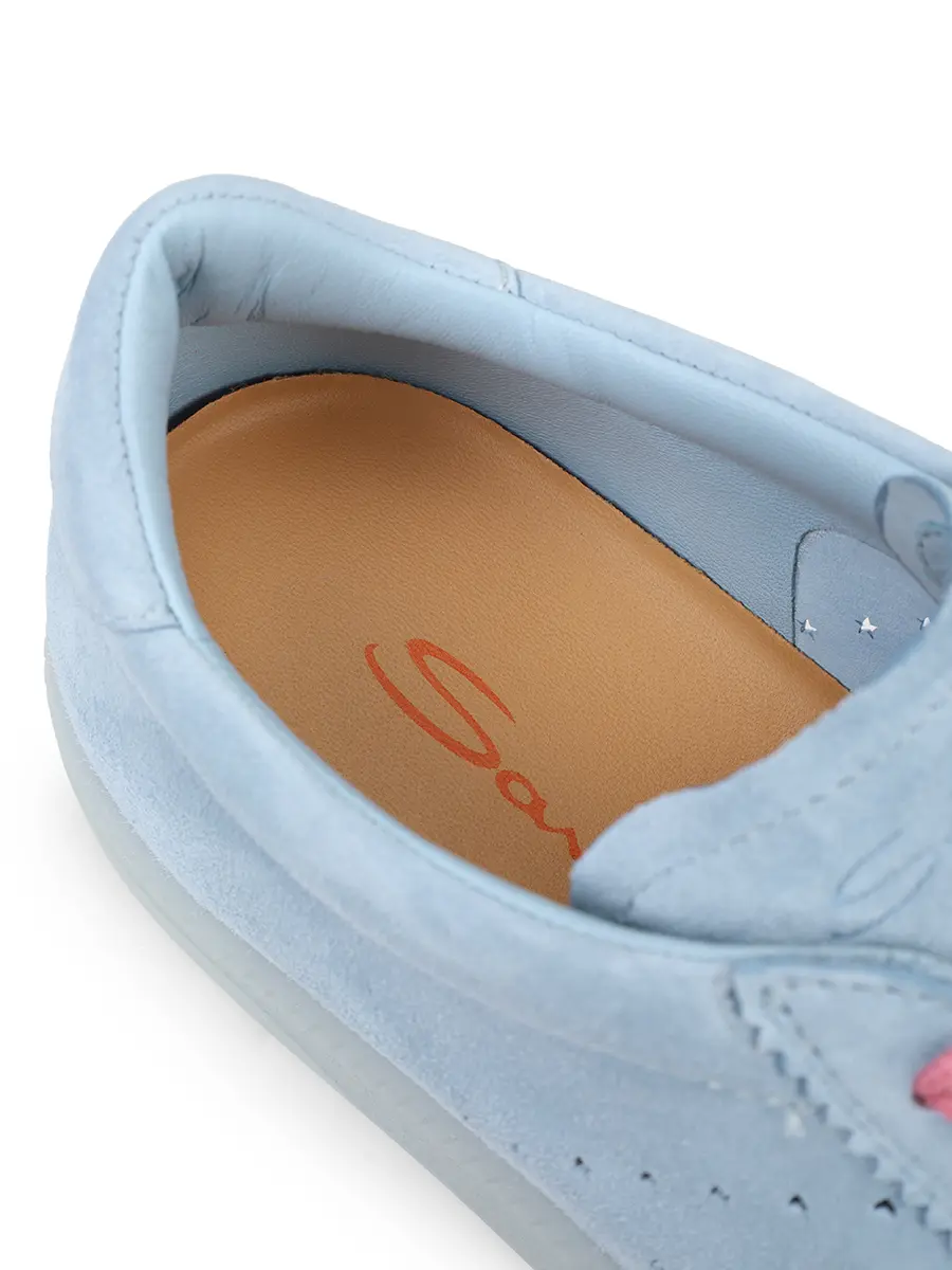 Кеды замшевые SANTONI WBPG61340CIETKSNZ52 Голубой  Фото 6