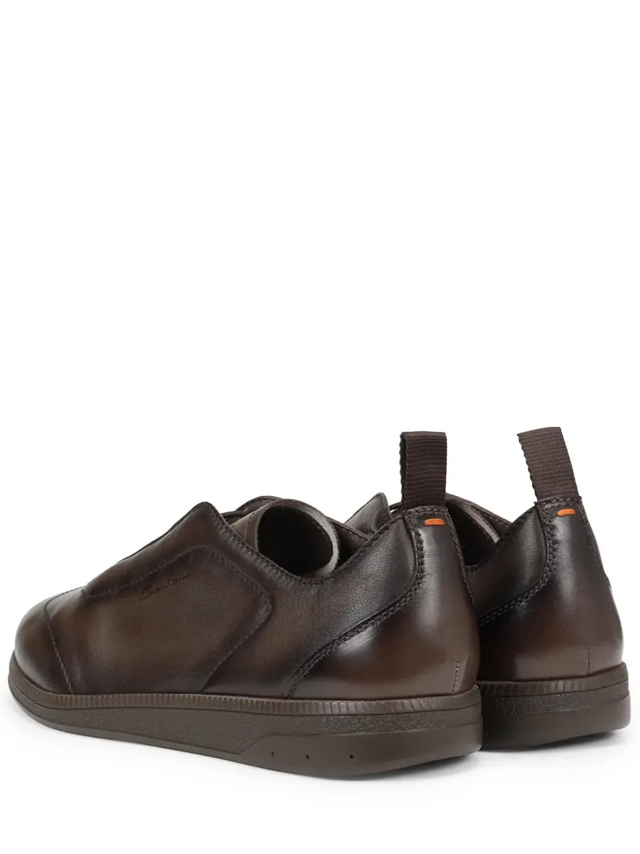 Кеды кожаные SANTONI MBPG22109DKTTOILE81 Коричневый  Фото 4