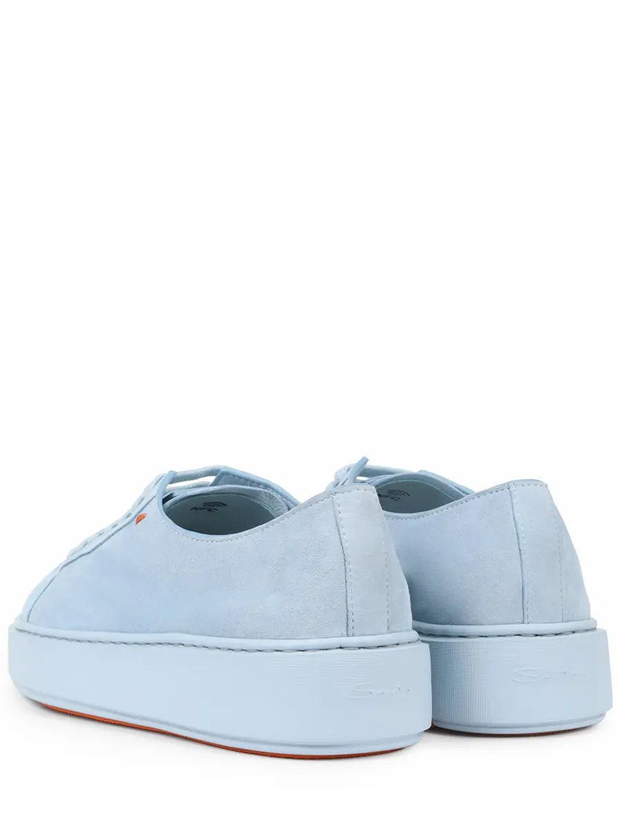 Кеды замшевые SANTONI WBCG61322CIETTOYZ52 Голубой  Фото 4