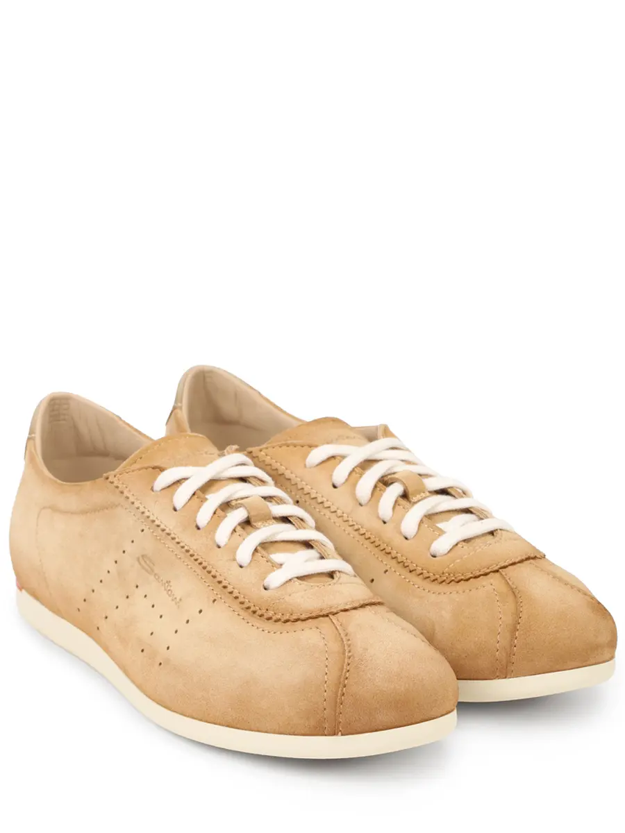 Кеды замшевые SANTONI WBYG61449TIRTIRTTNYC13 Бежевый  Фото 2