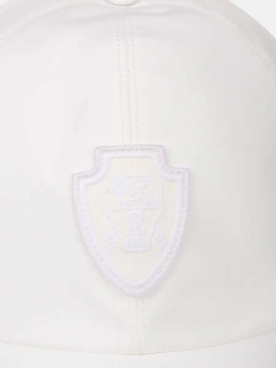 Бейсболка однотонная BRUNELLO CUCINELLI MCAP9T002 C007 Белый  Фото 3