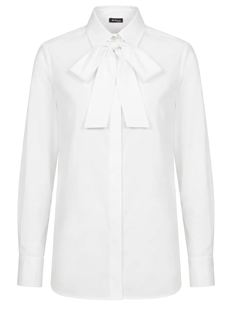 Рубашка льняная KITON D48407H0970101000 Белый 