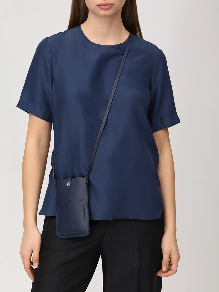 Сумка кожаная KITON DSPIERAN0144002002 Синий  Фото 2