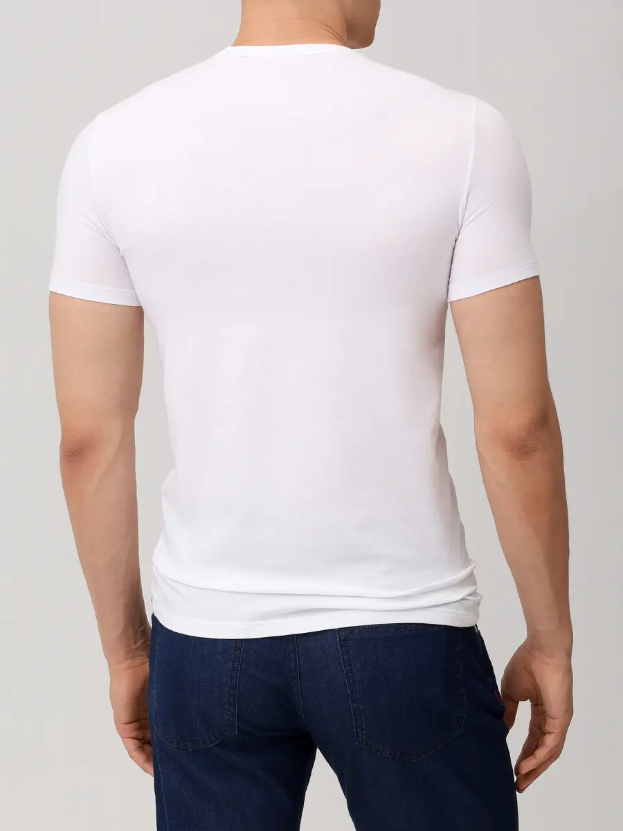 Футболка хлопковая KITON UNWM008K0727H01000 Белый  Фото 3