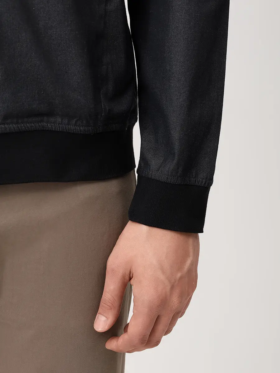 Бомбер хлопковый KITON UGO001H0969701000 Черный  Фото 5