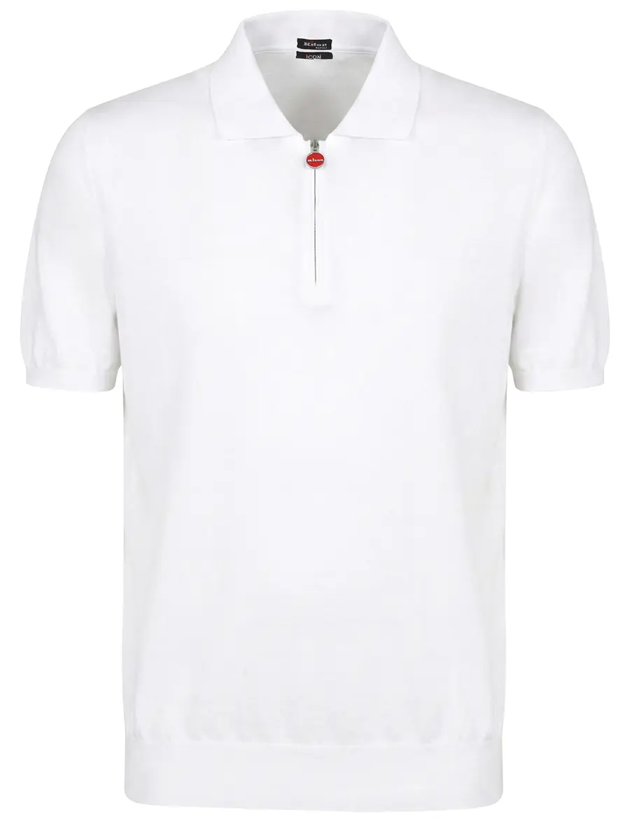 Поло хлопковое KITON UMKX33Z40C018 Белый 