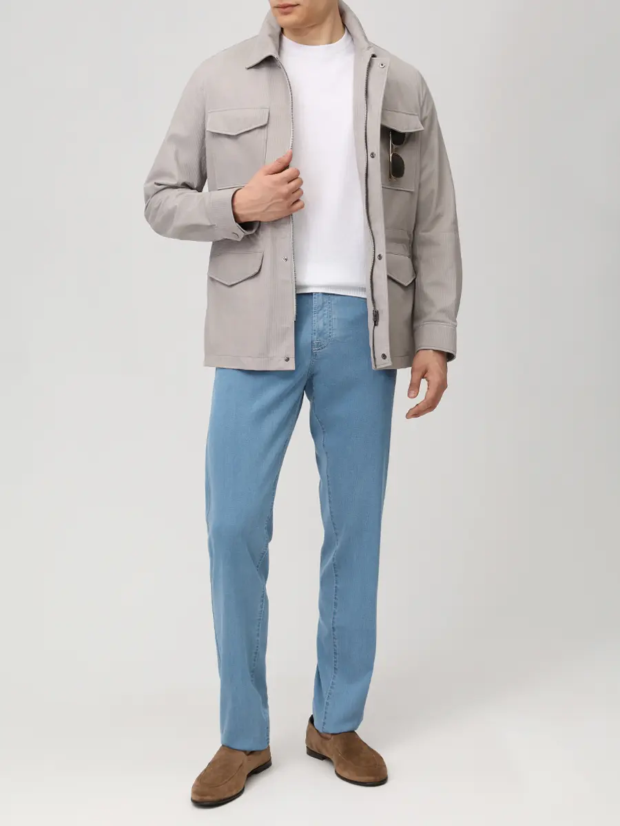 Джинсы Regular Fit из лиоцелла CESARE ATTOLINI TR126S01 B11 Голубой  Фото 2
