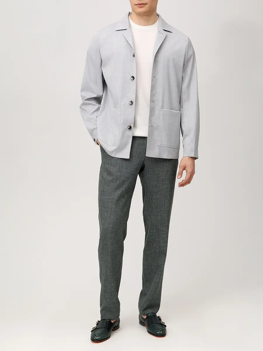 Рубашка Regular Fit однотонная PAUL TAYLOR PT7JK F010 500 Серый  Фото 2