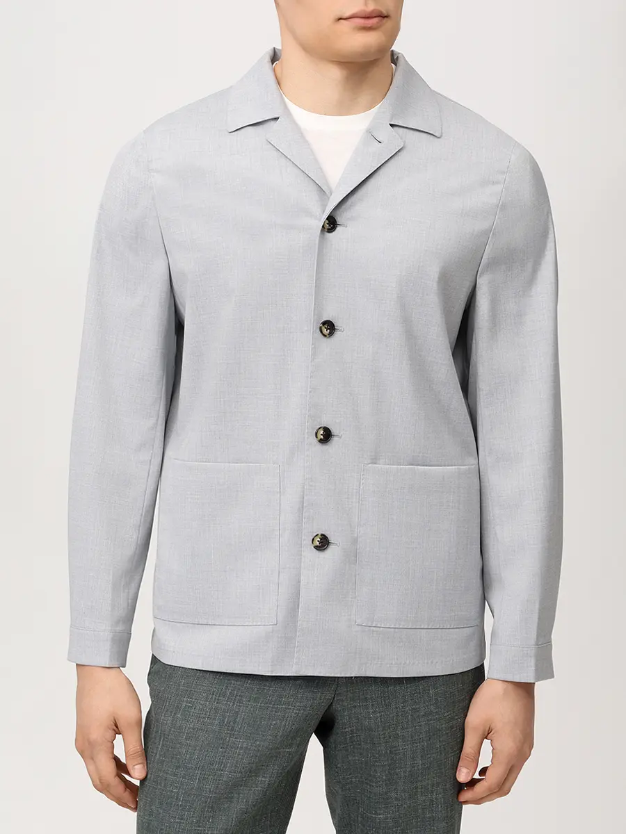 Рубашка Regular Fit однотонная PAUL TAYLOR PT7JK F010 500 Серый  Фото 4