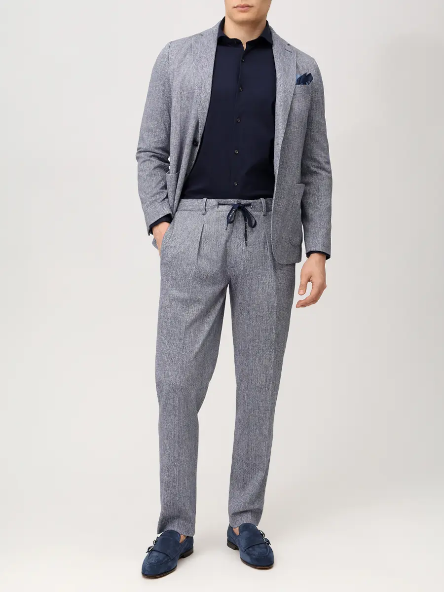 Рубашка Slim Fit хлопковая PAUL TAYLOR PT7CA A036 600 Синий  Фото 2