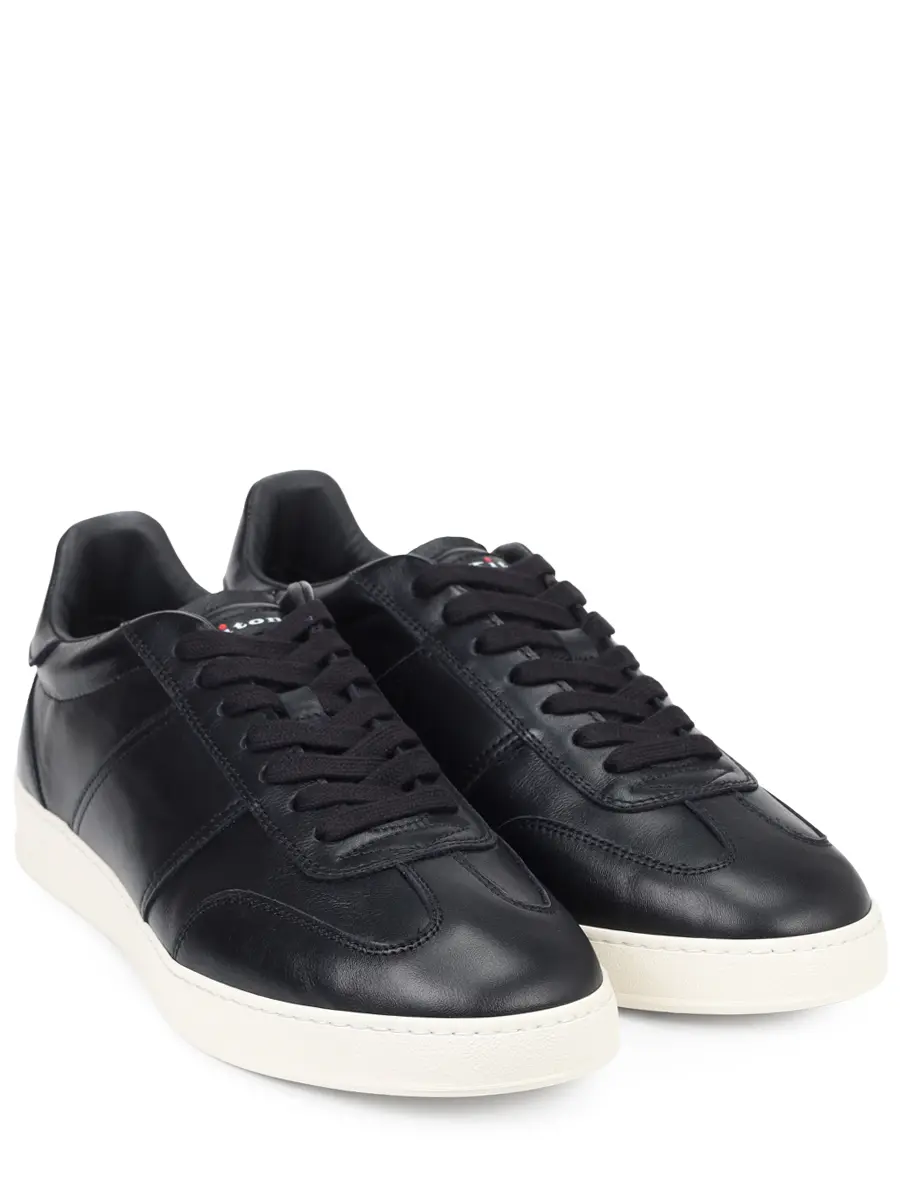Кеды кожаные KITON USSA396N0138005001 Черный  Фото 2
