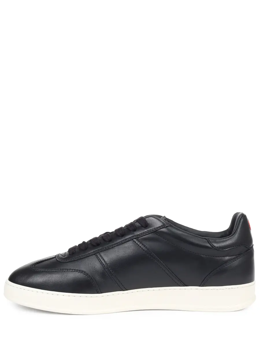 Кеды кожаные KITON USSA396N0138005001 Черный  Фото 3