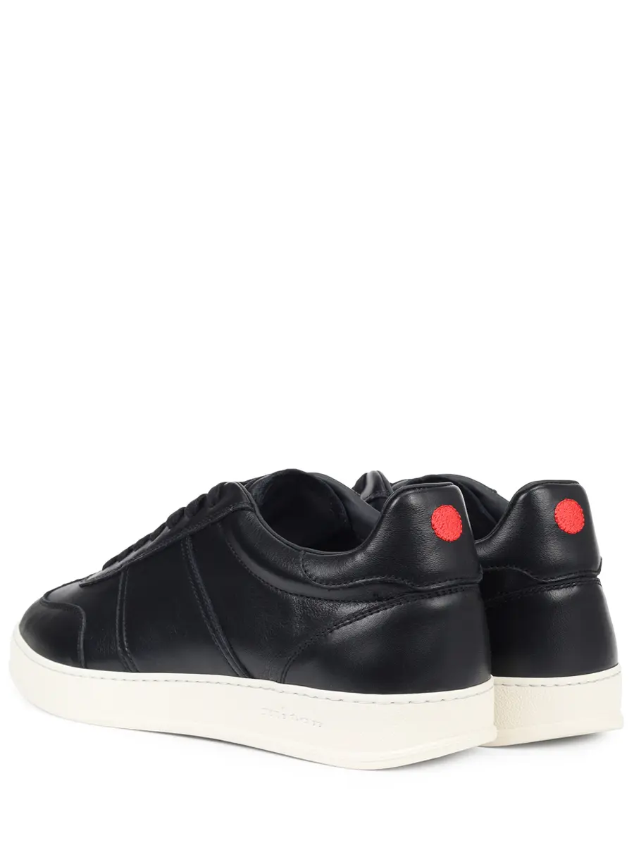 Кеды кожаные KITON USSA396N0138005001 Черный  Фото 4