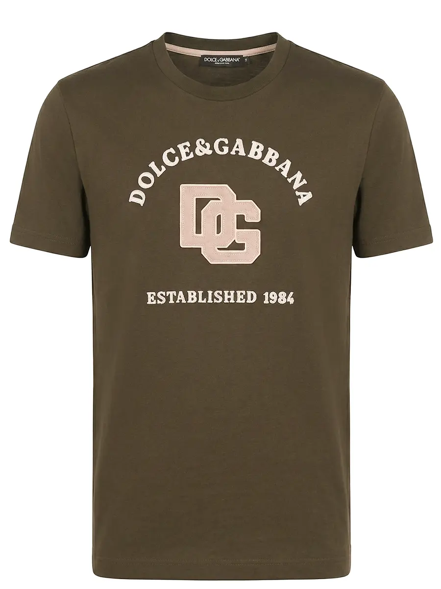 Футболка хлопковая DOLCE & GABBANA G8RN8Z G7PPA N4816 Зеленый 