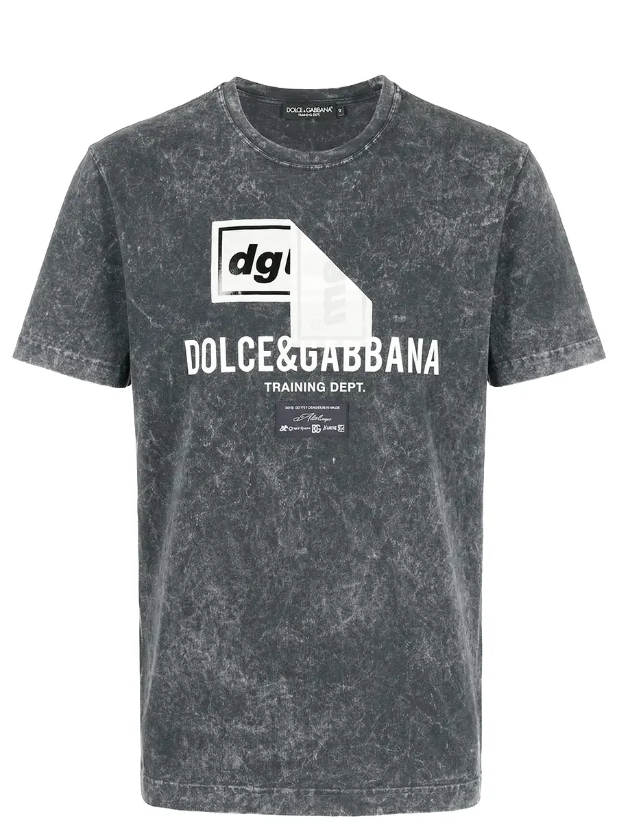 Футболка хлопковая DOLCE & GABBANA G8RN8T G7POI N0000 Серый 