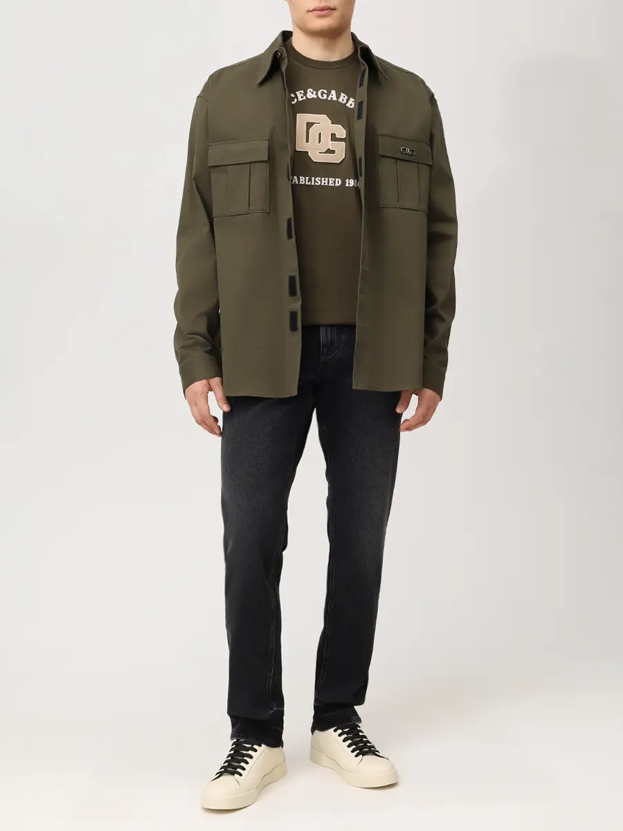 Джинсы Regular Fit хлопковые DOLCE & GABBANA GYJCCZ G8OV9 S9001 reg Темно Серый  Фото 2