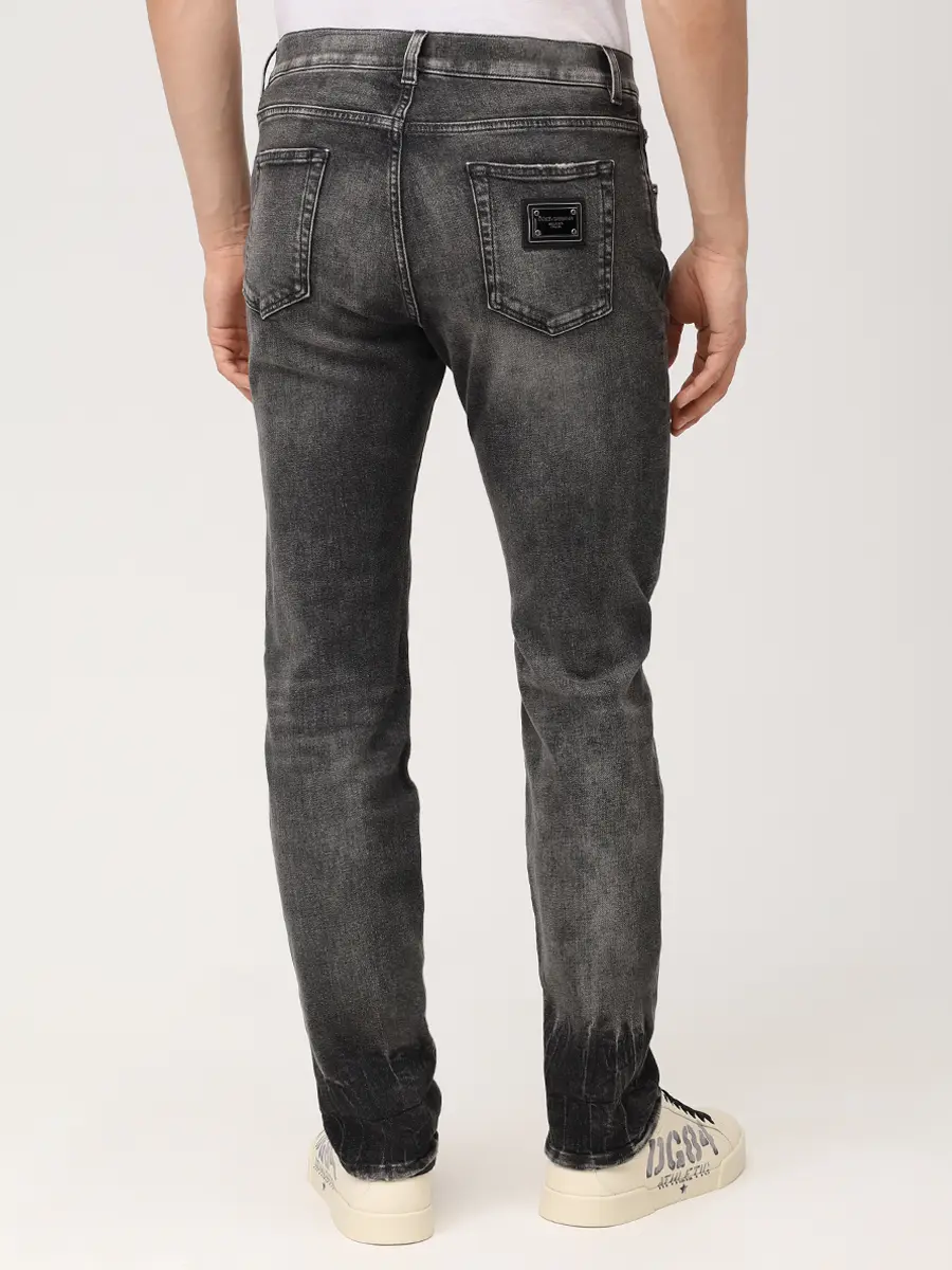 Джинсы Slim Fit хлопковые DOLCE & GABBANA G607CD G8ON4 S9001 slim Серый  Фото 3