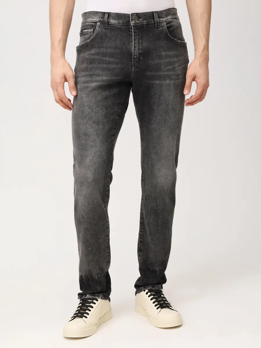 Джинсы Slim Fit хлопковые DOLCE & GABBANA G607CD G8ON4 S9001 slim Серый  Фото 4