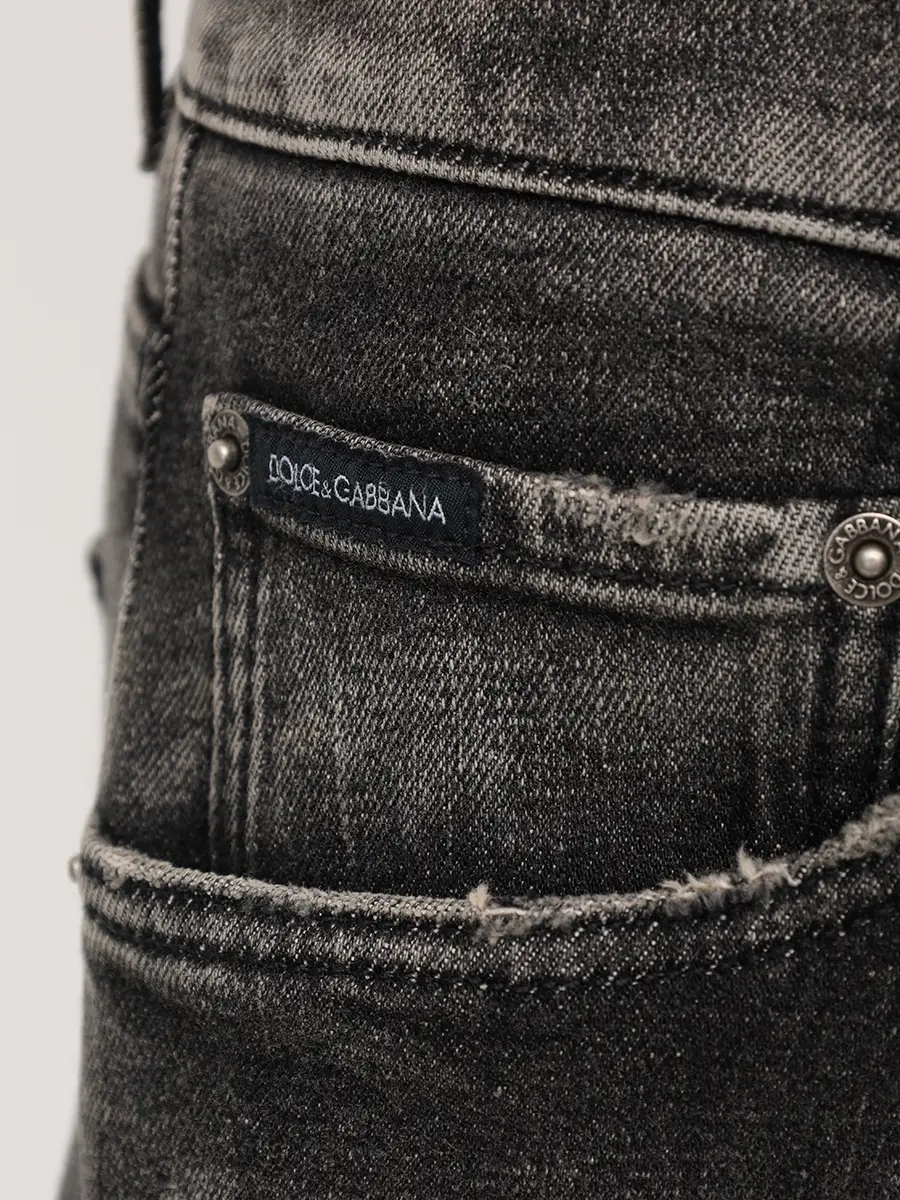 Джинсы Slim Fit хлопковые DOLCE & GABBANA G607CD G8ON4 S9001 slim Серый  Фото 6