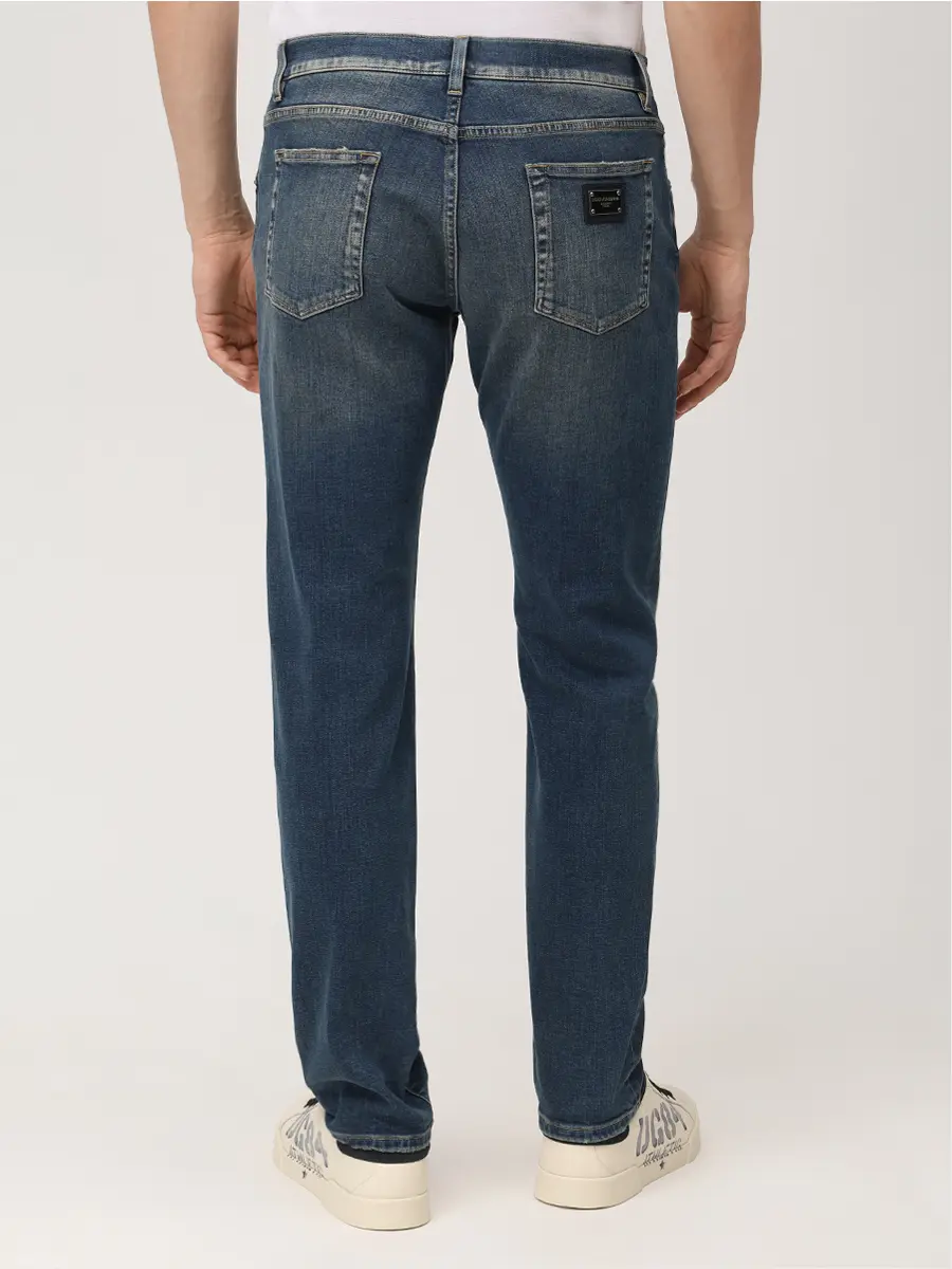 Джинсы Slim Fit хлопковые DOLCE & GABBANA GY07CD G8GW9 S9001 slim Синий  Фото 3