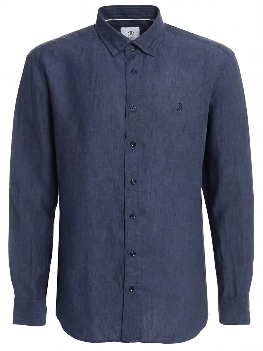 Рубашка Slim Fit льняная BOGNER TIMI 58842973/464 Темно - Синий 