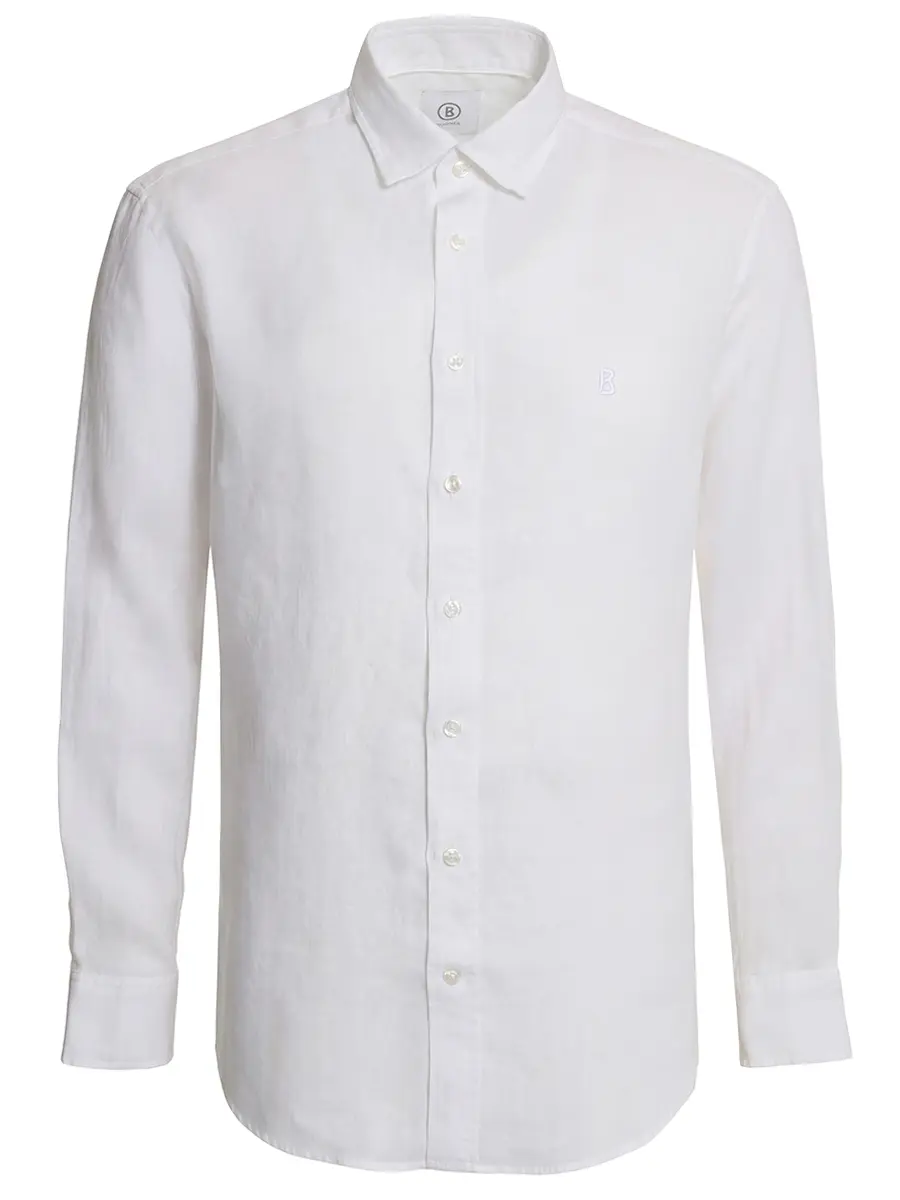 Рубашка Slim Fit льняная BOGNER TIMI 58842973/031 Белый 