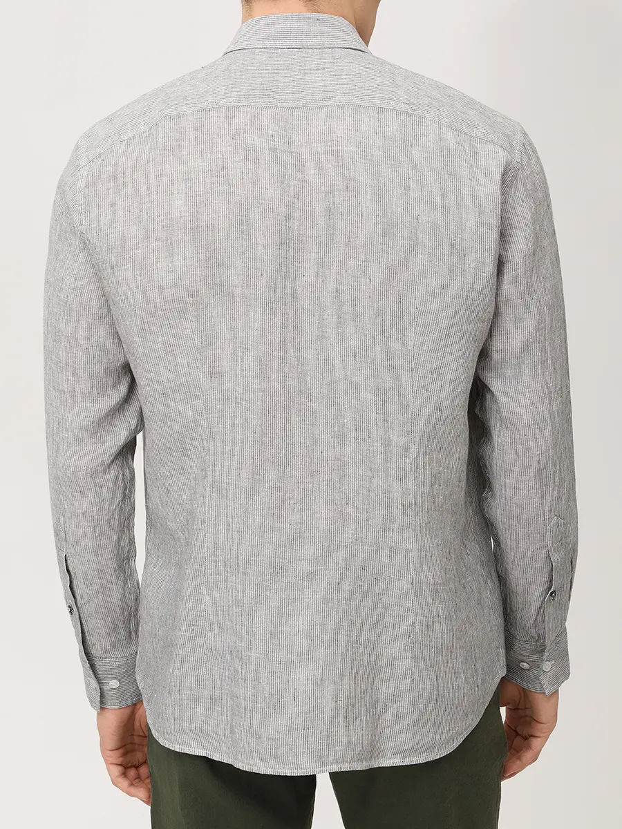 Рубашка Slim Fit льняная BOGNER 58848064 271 TIMI Серый  Фото 3