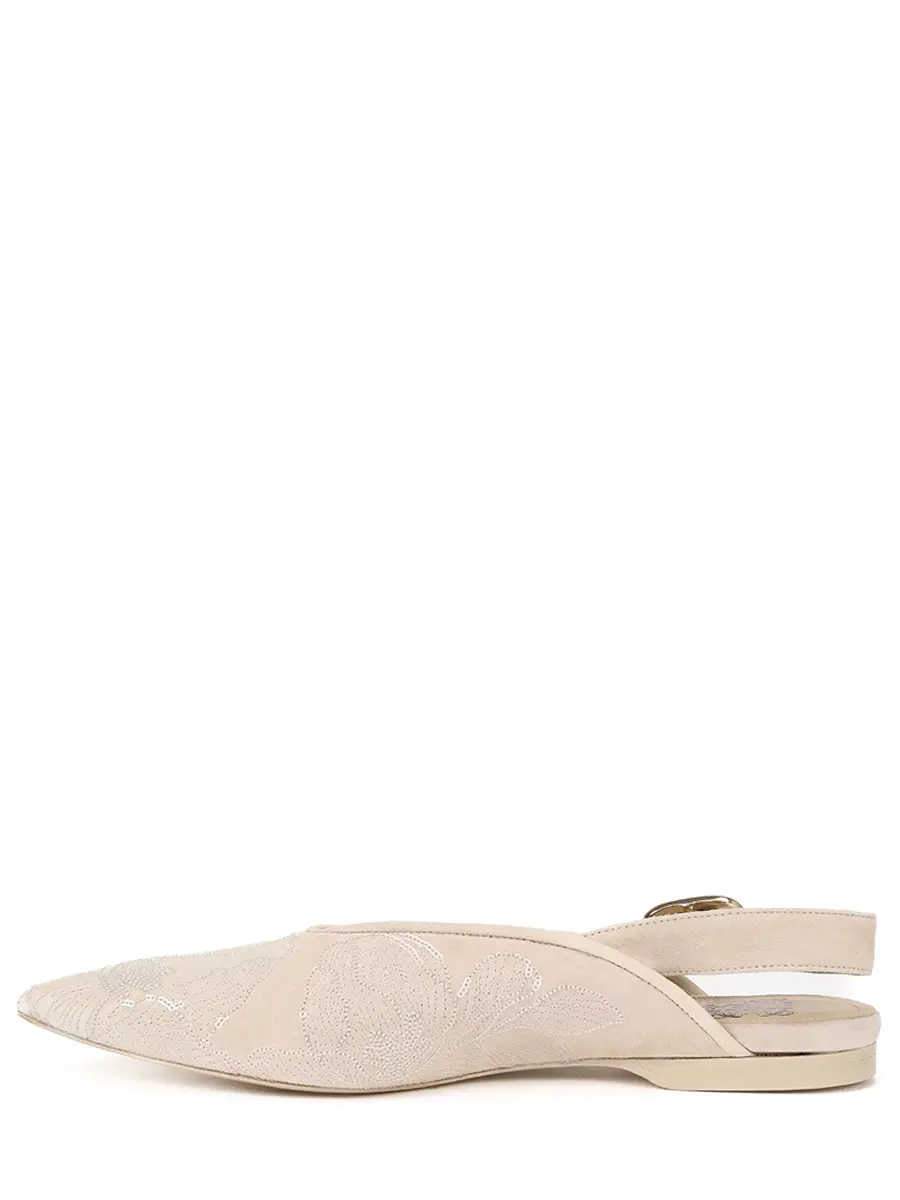 Балетки замшевые PANICALE D38SLINGBACK2 38DSHB 0270 Бежевый  Фото 3