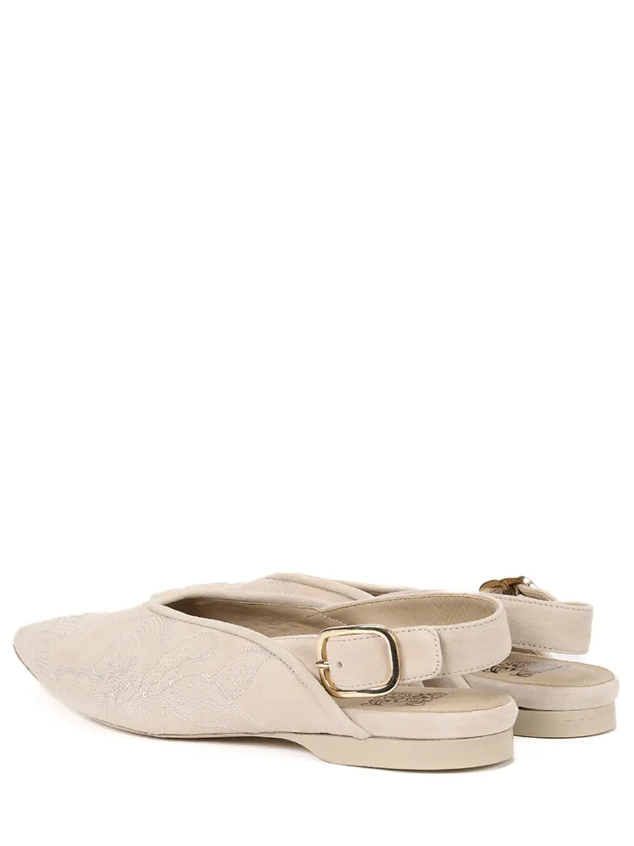Балетки замшевые PANICALE D38SLINGBACK2 38DSHB 0270 Бежевый  Фото 4