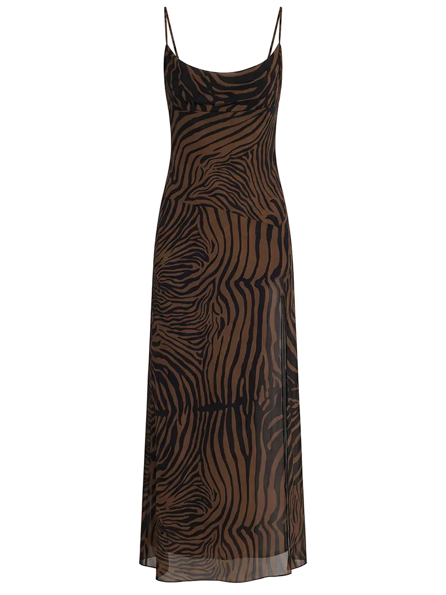 Платье из вискозы BLUMARINE P622A768A Анималистичный принт 