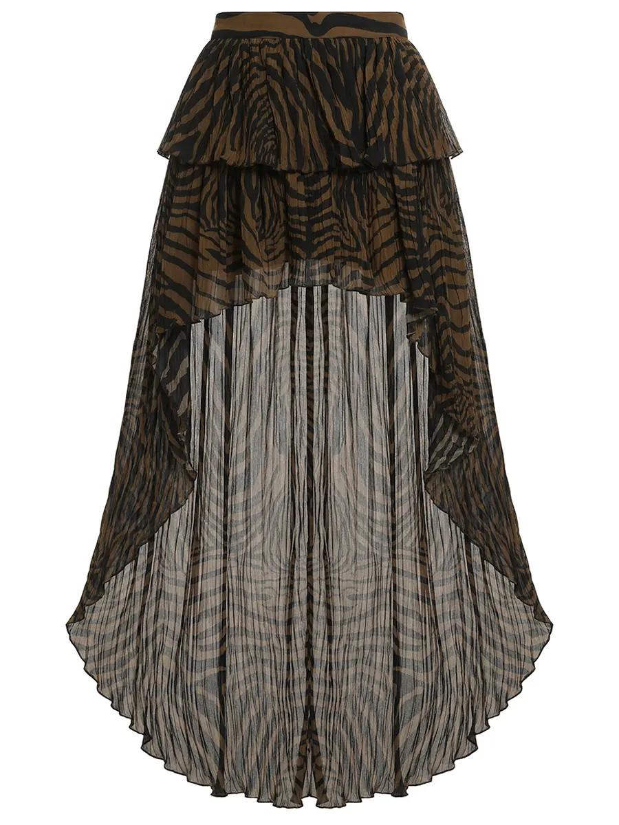 Юбка из вискозы BLUMARINE P622G284A Анималистичный принт 