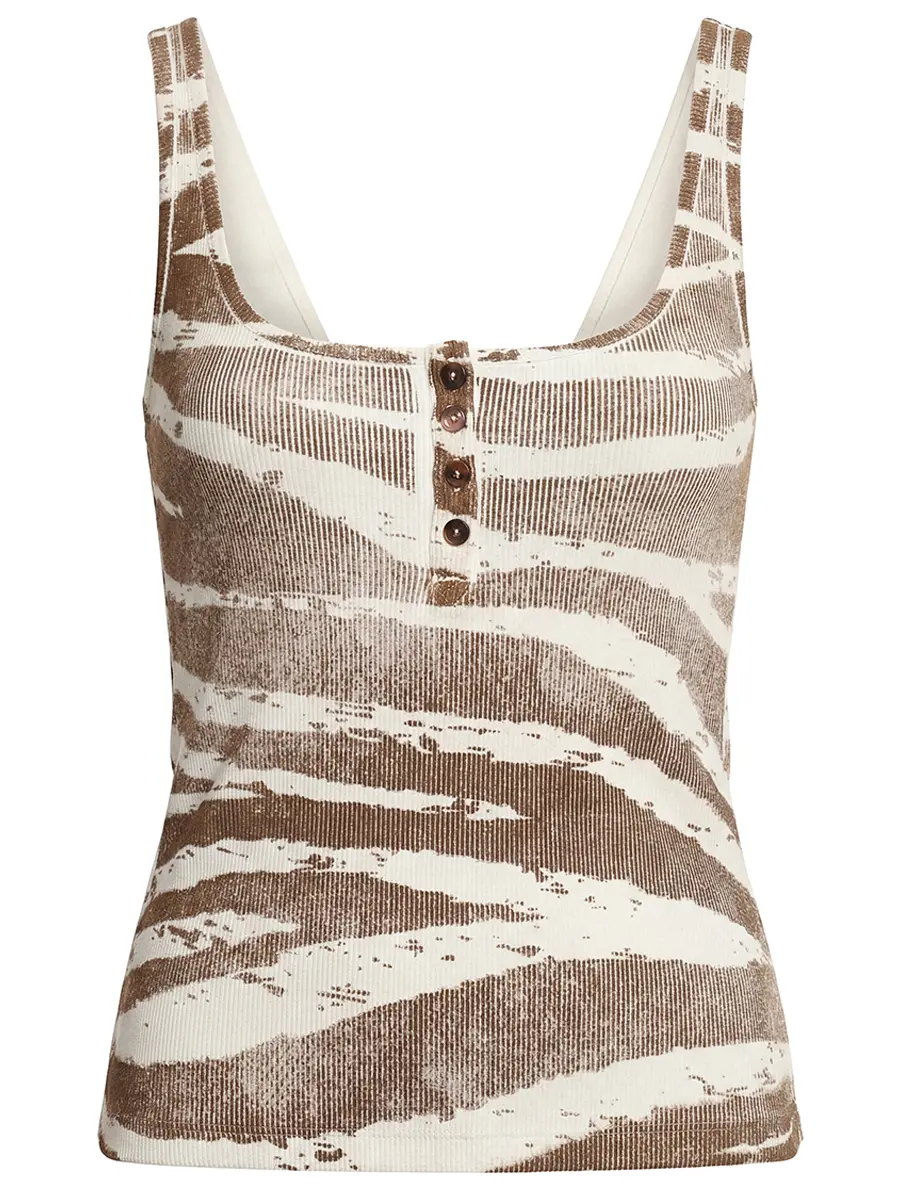 Топ хлопковый BLUMARINE P622T123A Анималистичный принт 