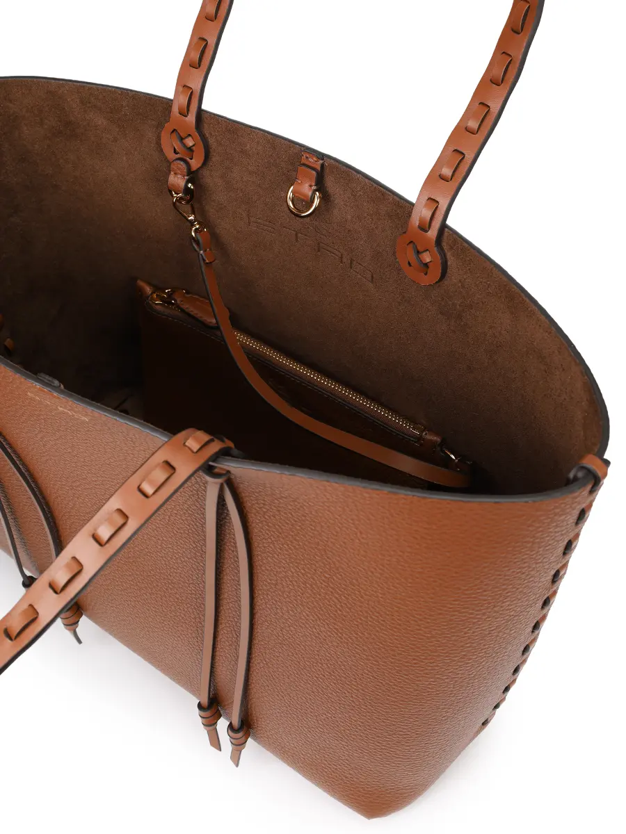 Сумка кожаная ETRO WP1D0024 AE266 M1384 Коричневый  Фото 5