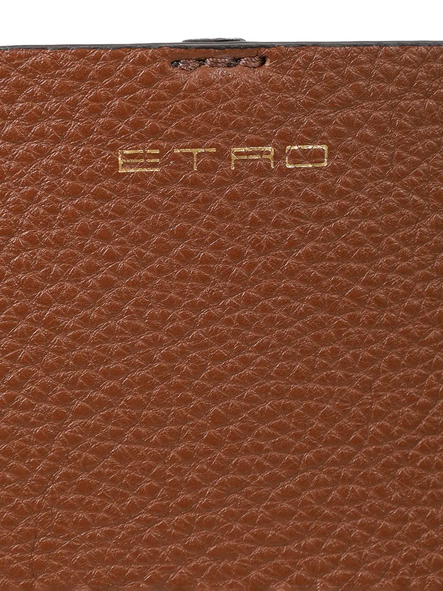 Сумка кожаная ETRO WP1D0024 AE266 M1384 Коричневый  Фото 6
