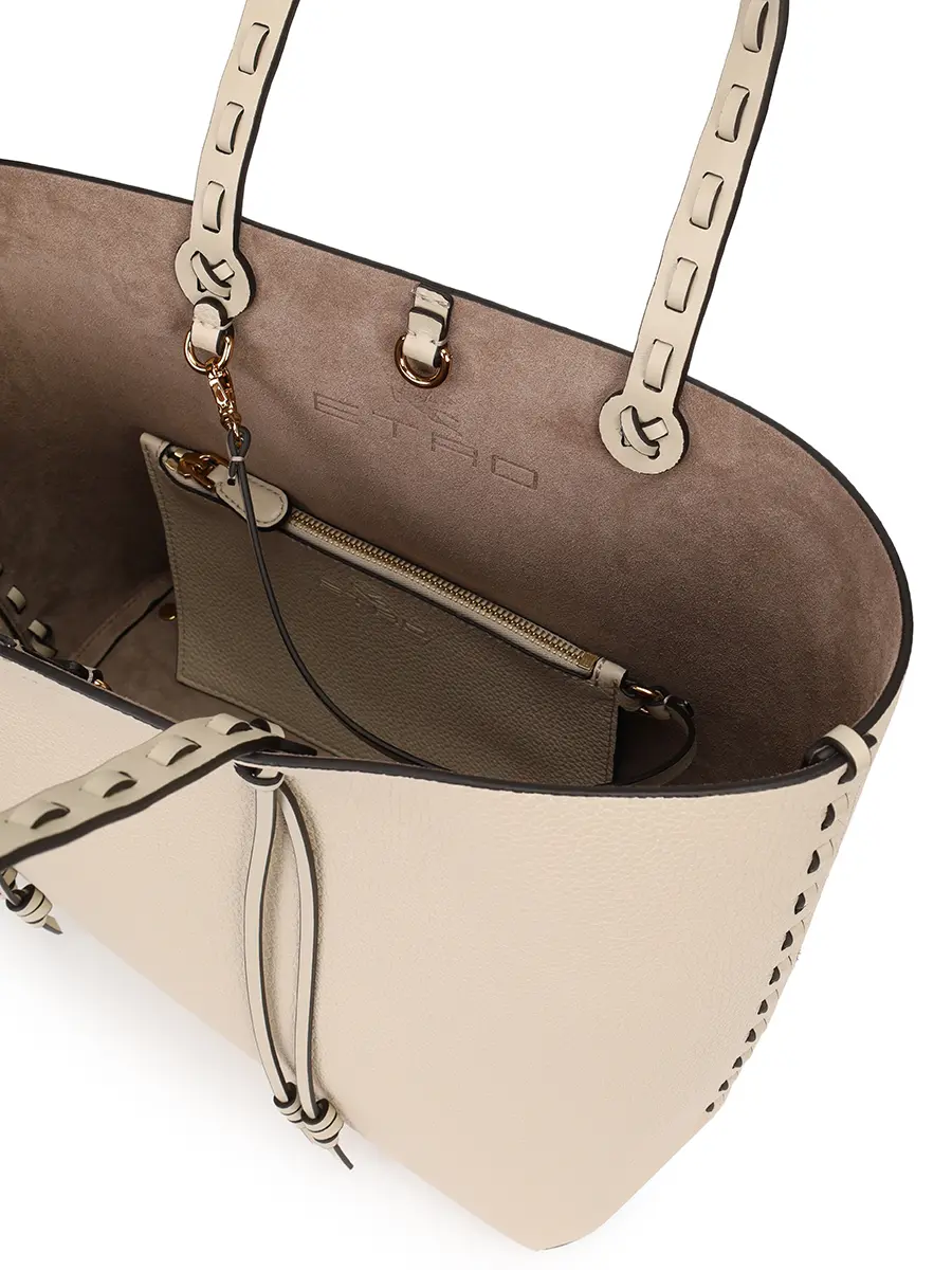 Сумка кожаная ETRO WP1D0024 AE266 W3796 Кремовый  Фото 5