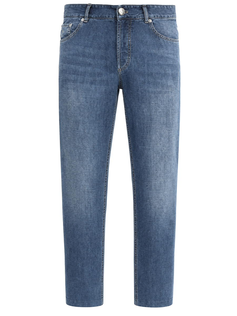 Джинсы Slim Fit хлопковые BRUNELLO CUCINELLI