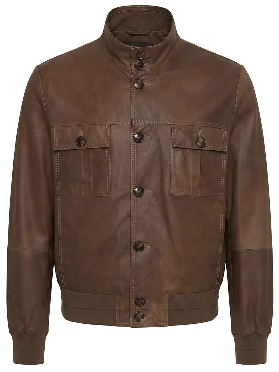 Куртка кожаная MANZONI 24 26PU851-L31X Коричневый 