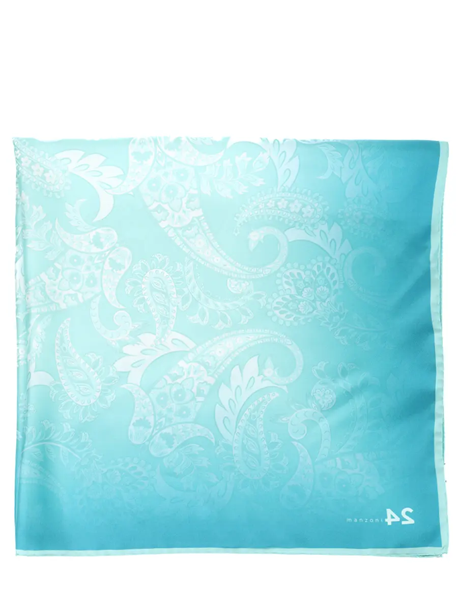 Платок шелковый MANZONI 24 26PMFOULARD-SEBSF Голубой 