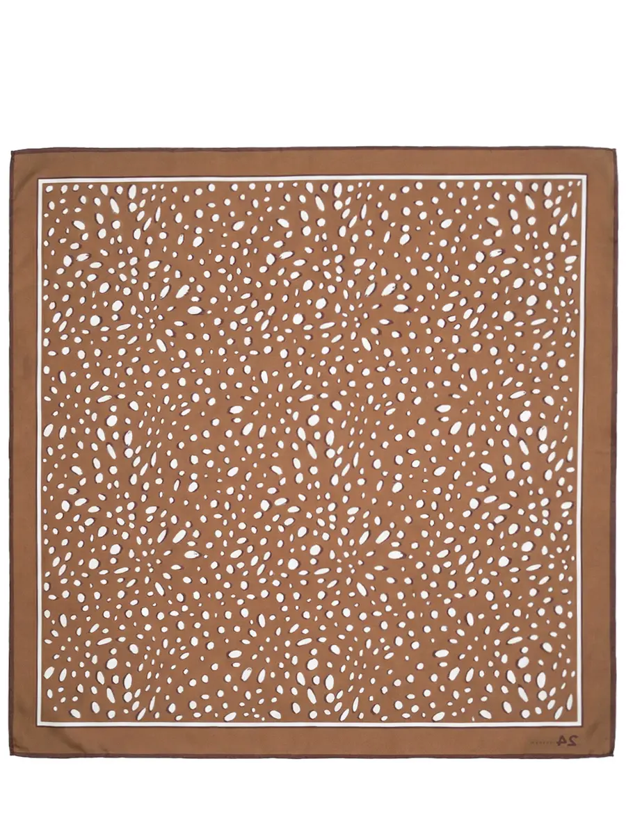 Платок шелковый MANZONI 24 26PMFOULARD-SEBST Коричневый 