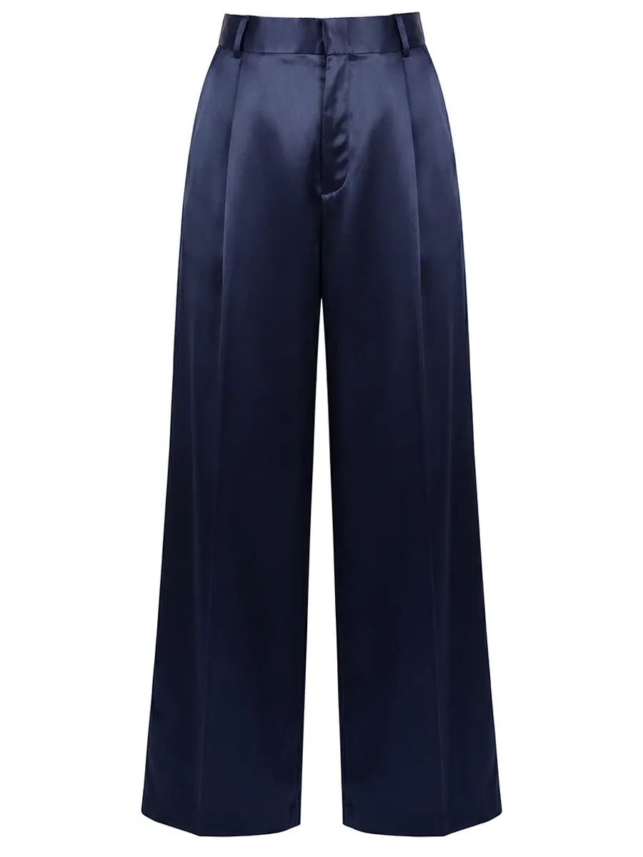 Брюки из вискозы ALBERTA FERRETTI 261U_0301-1627 0290 Синий 