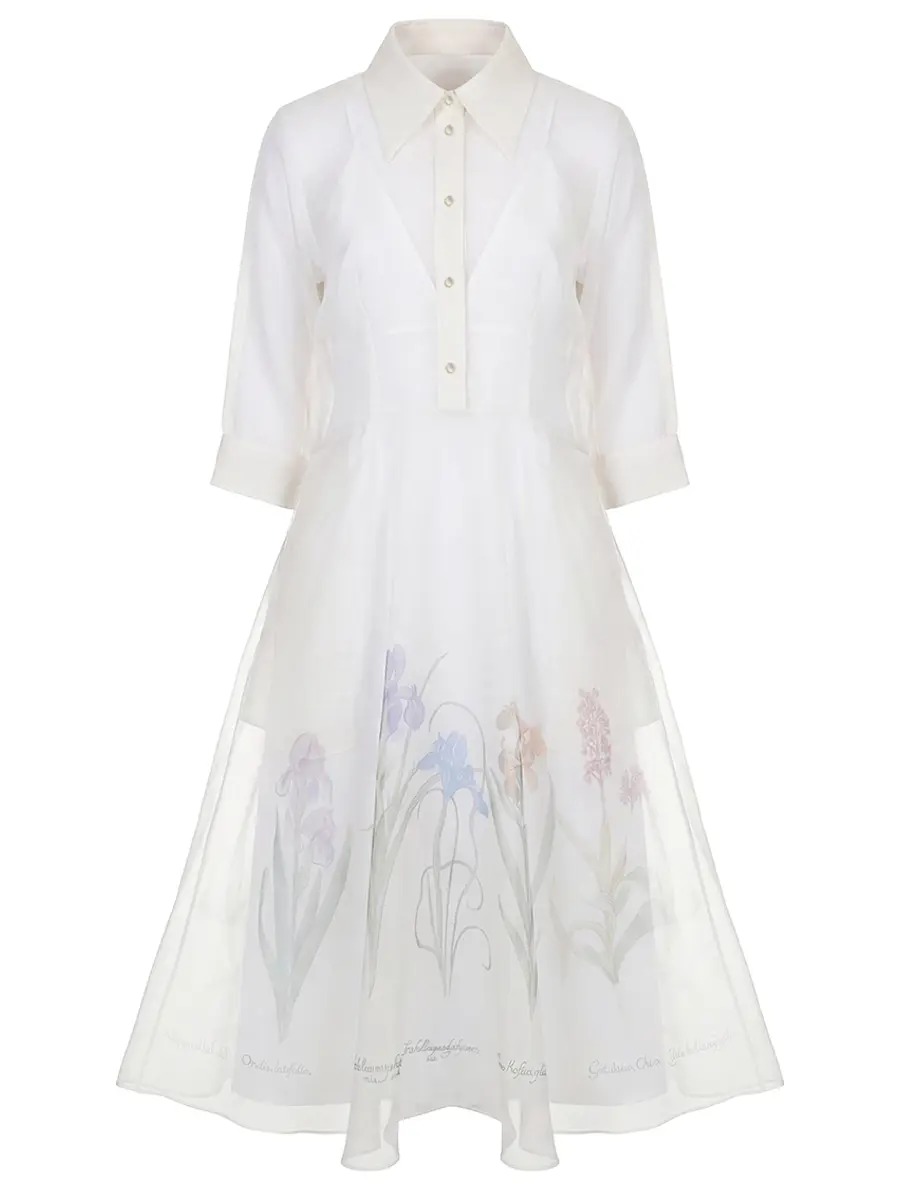 Платье шелковое ALBERTA FERRETTI 261U_0442-1650 1888 Белый 